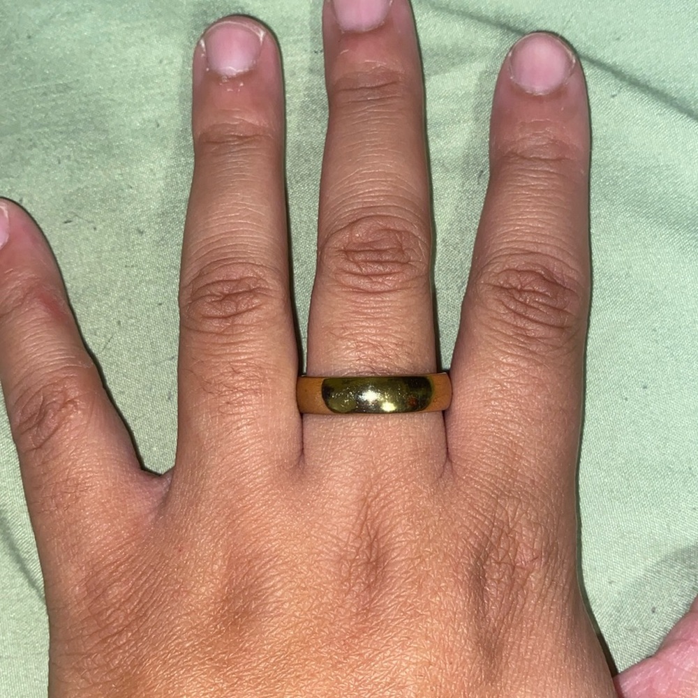 Plated gold wedding band